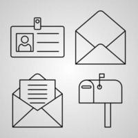 contactez-nous icon set vector illustration eps