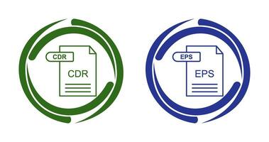 cdr et eps icône vecteur