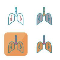icône de vecteur de poumon