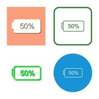 icône de vecteur de demi-batterie unique