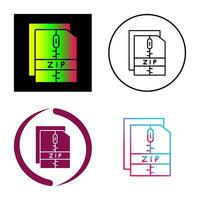 icône de vecteur de fichier zip