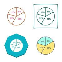 icône de vecteur de graphique à secteurs