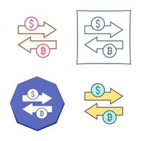 icône de vecteur d'échange d'argent