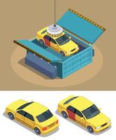 composition isométrique de l'utilisation de la voiture vecteur