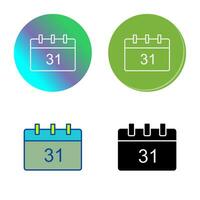 icône de vecteur de calendrier unique