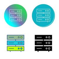 icône de vecteur de réseau de serveur unique