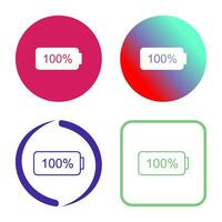 icône de vecteur de batterie pleine unique