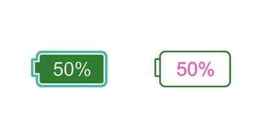 icône de vecteur de demi-batterie unique