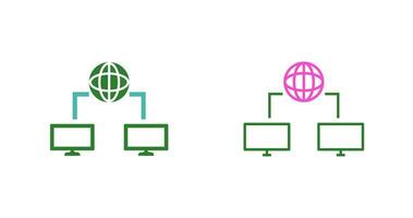 icône de vecteur de connectivité internet unique