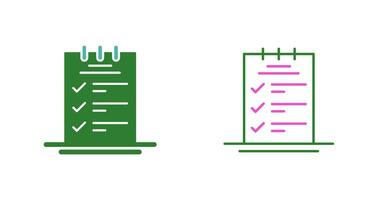 icône de vecteur de liste de contrôle de réservation