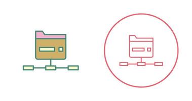 icône de vecteur de dossier réseau