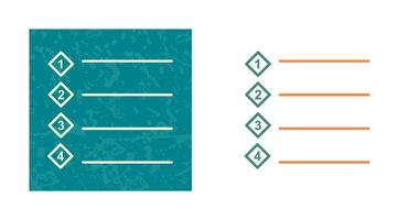 icône de vecteur de liste numérotée unique