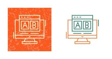 icône de vecteur de test ab