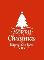 carte postale avec texte content Nouveau année et joyeux Noël avec Noël décorations et typographie conception. vecteur