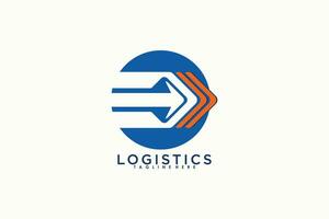 logistique logo conception illustration avec moderne concept vecteur