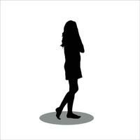 fille silhouette Stock vecteur illustration