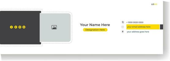 Créatif entreprise Facile email Signature conception modèle vecteur