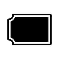 billet coupon icône vecteur. plat style noir symbole. pouvez être utilisé pour mobile applications, sites Internet et ui vecteur