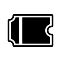 coupon icône vecteur. plat noir icône isolé sur blanc Contexte. vecteur