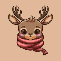 cerf Noël mascotte génial illustration pour votre l'image de marque affaires vecteur