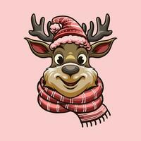 cerf Noël mascotte génial illustration pour votre l'image de marque affaires vecteur