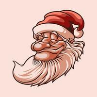 Père Noël claus mascotte génial illustration pour votre l'image de marque affaires vecteur