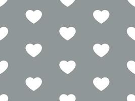 cœur sans couture vecteur modèle. blanc cœurs sur gris Contexte impression conception pour papier ou textile.