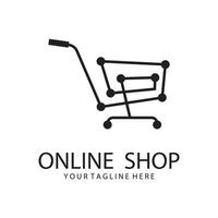 modèle de logo de boutique en ligne vecteur