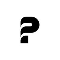 moderne audacieux lettre p Créatif unique forme monogramme plat logo concept vecteur