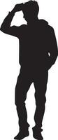 une stress homme vecteur silhouette illustration 9