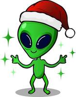 marrant Noël extraterrestre clipart vecteur