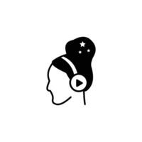 la musique logo modèle conception vecteur icône illustration