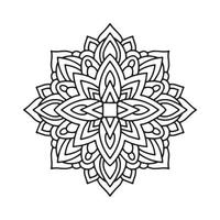 icône de mandala, style de contour vecteur