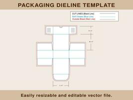 indestructible replier fin boîte dieline modèle vecteur