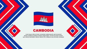 Cambodge drapeau abstrait Contexte conception modèle. Cambodge indépendance journée bannière fond d'écran vecteur illustration. Cambodge conception