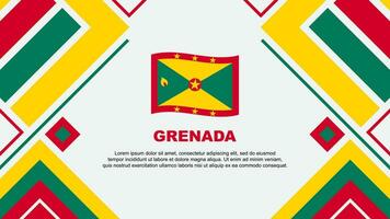 Grenade drapeau abstrait Contexte conception modèle. Grenade indépendance journée bannière fond d'écran vecteur illustration. Grenade drapeau