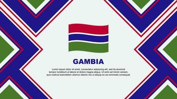 Gambie drapeau abstrait Contexte conception modèle. Gambie indépendance journée bannière fond d'écran vecteur illustration. Gambie vecteur