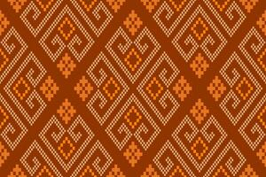 Orange millésimes traverser point traditionnel ethnique modèle paisley fleur ikat Contexte abstrait aztèque africain indonésien Indien sans couture modèle pour en tissu impression tissu robe tapis rideaux et sarong vecteur