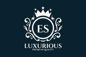 initiale lettre es Royal luxe logo modèle dans vecteur art pour luxueux l'image de marque vecteur illustration.