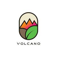 volcan logo avec Créatif idée concept conception vecteur