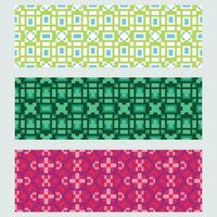 quatre différent coloré géométrique motifs vecteur