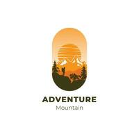 aventure Montagne logo illustration conception modèle vecteur