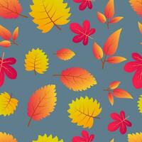 l'automne sans couture Contexte avec coloré feuilles. conception pour tomber saison affiches, emballage papiers et vacances décorations. vecteur illustration