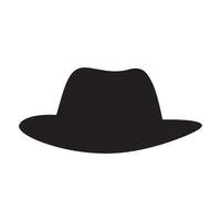 chapeau noir silhouette. vecteur