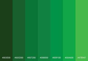 vert pente Couleur palette vecteur