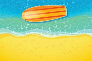 planche de surf à plage vecteur