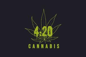 cannabis, logo 420 vecteur