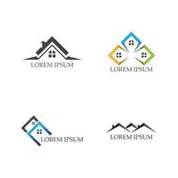 images de modèle d'icônes de logo et de symboles d'accueil vecteur