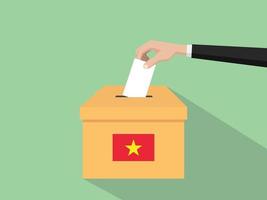 illustration de concept d'élection de vote au vietnam vecteur