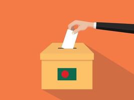 illustration de concept d'élection de vote au bangladesh vecteur